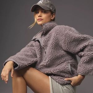 Daily Practice by Anthropologie Sherpa Half-Zip Pullover NWT